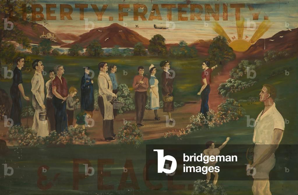 Liberty Fraternity & Peace, c.1960 (oil on board)