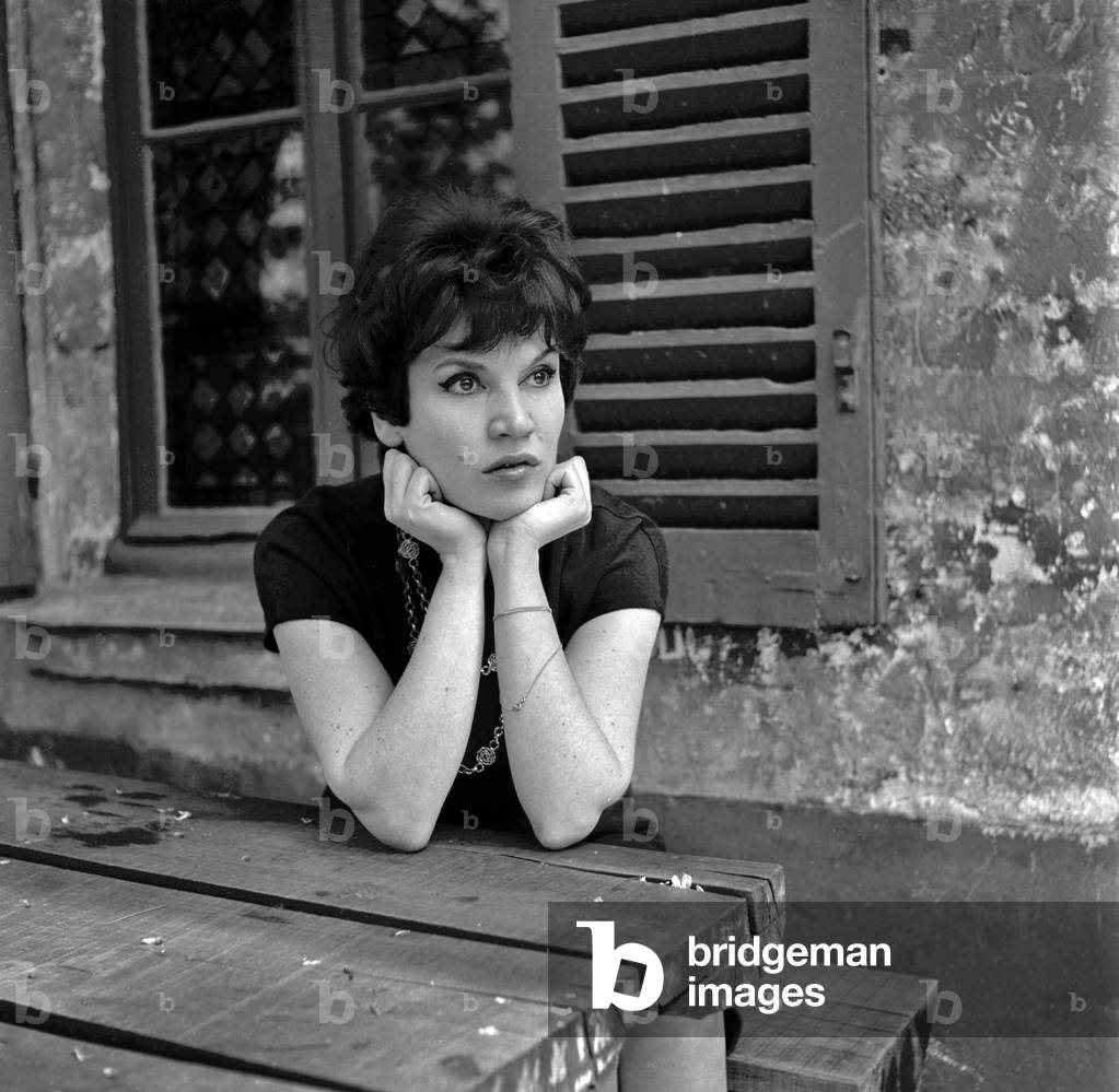 French actress Joelle Bernard (1928-1977) c. 1960 (b/w photo)