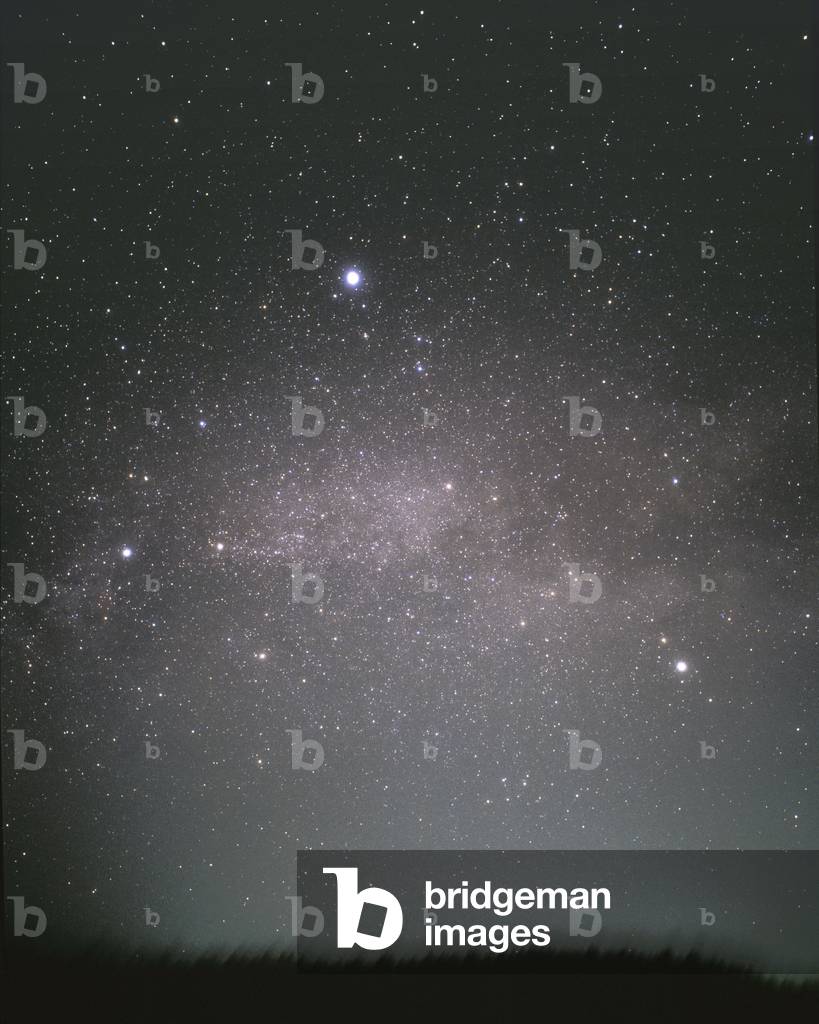 Lactee and the Summer Triangle - The Summer Triangle, eastern horizon Vulpeca, Saggita, Vega, Altair and Dene