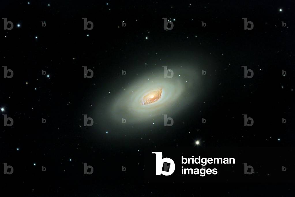 Spiral Galaxy M64 (NGC 4826) in Berenice's Hair - Spiral galaxy M64 (NGC 4826) in Coma Berenices - The spiral galaxy M64 is located about 24.5 million years ago - light from Earth. Image obtained with a 400 mm telescope, 1h45 of poses with different filters. M64 (NGC 4826) is about 24.5 Mly away