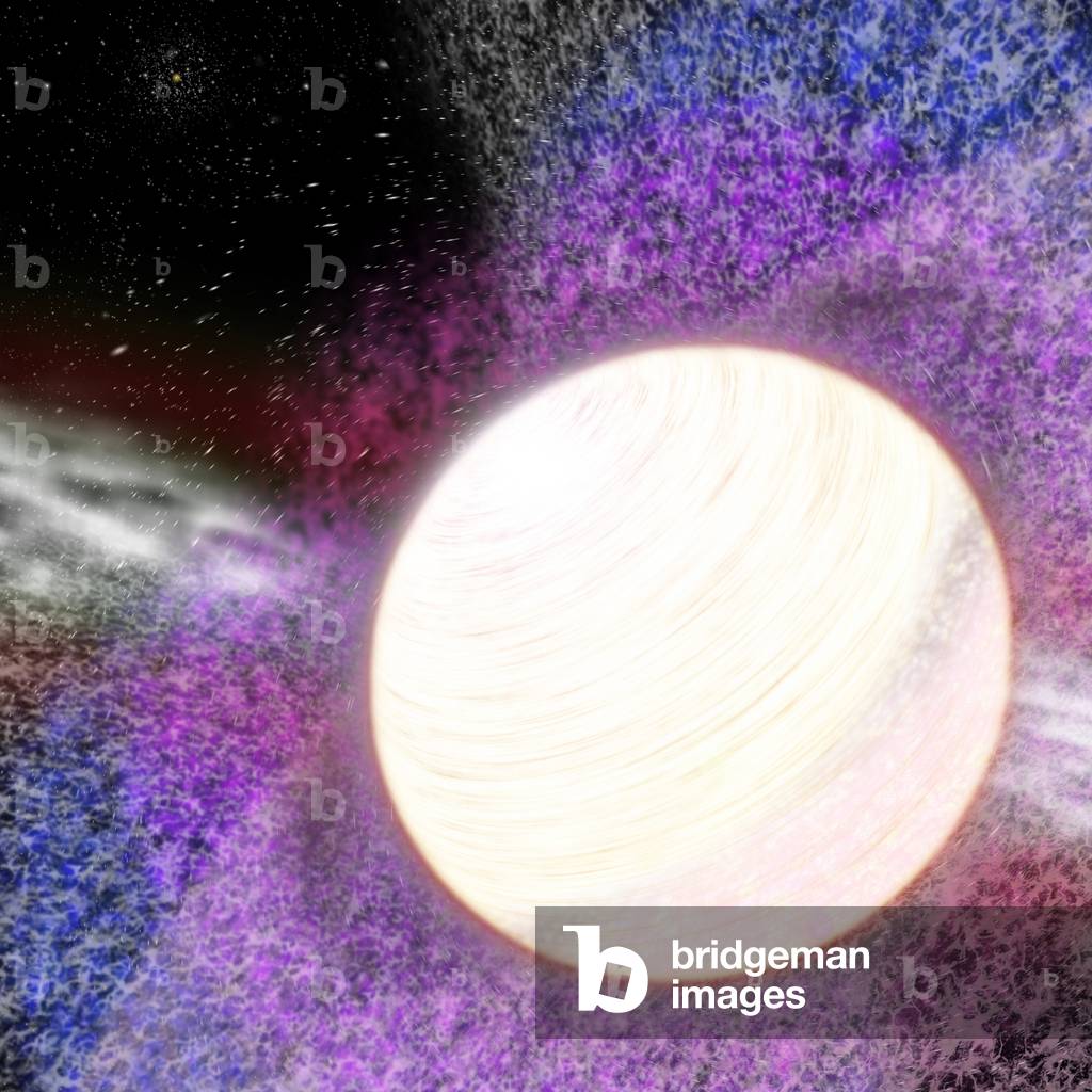 Artist's view of a neutron star - Neutron star - Artwork - A neutron star is a very dense star resulting from 