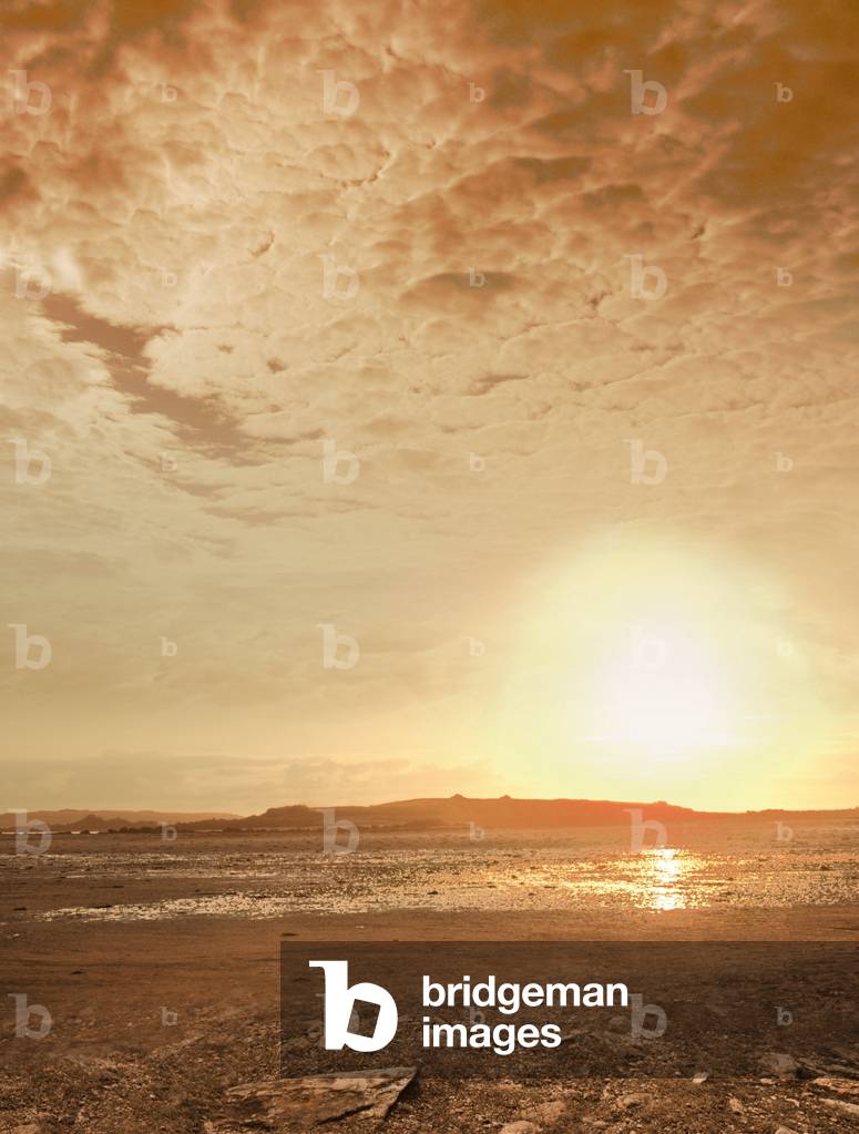 Water on Mars - Illustratio