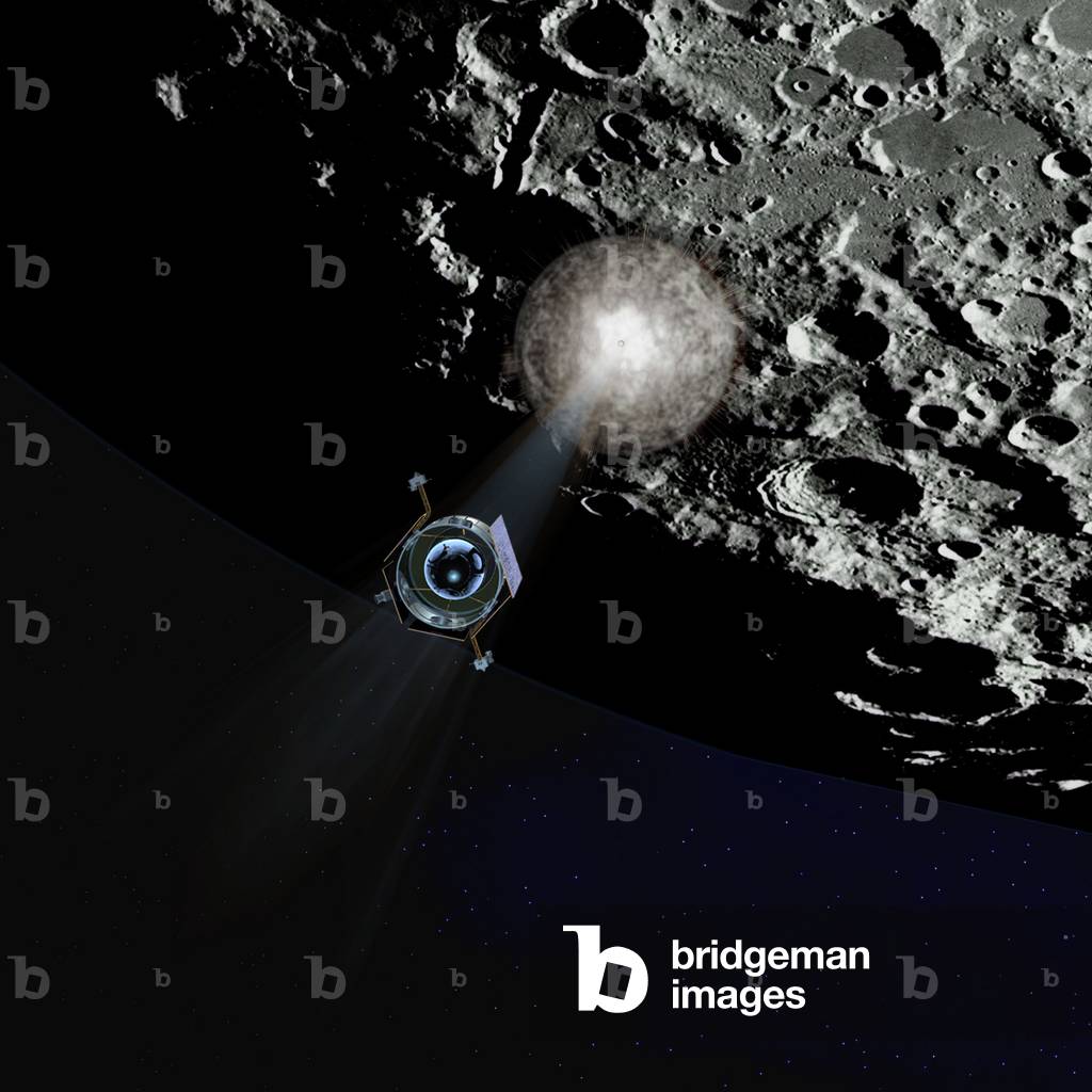 LCROSS Probe - Artist View - LCROSS - Artist view - LCROSS (Lunar Crater Observation and Sensing Satellite) is a space probe of NASA whose aim is to discover the presence of water ice in a crater perpetually in the shade of the Sun at the southern pole of the Moon. LCROSS must analyze the impact created by the top floor of its Atlas 5 launcher precipitates in this crater. LCROSS (Lunar Crater Observation and Sensing Satellite) should be launched in June 2009 with Lunar Reconnaissance Orbiter (LRO) payload aboard an Atlas V rocket from Cape Canaveral Air Force Station in Florida. LCROSS will seek a definitive answer about the presence of water ice at the lunar south pole using the spent second stage Atlas Centaur rocket that will impact on the moon's surface