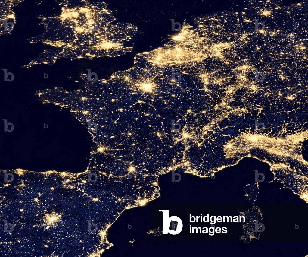 La France vue la nuit - 2012 - France by night - 2012 - View of France at night composed of images taken by th