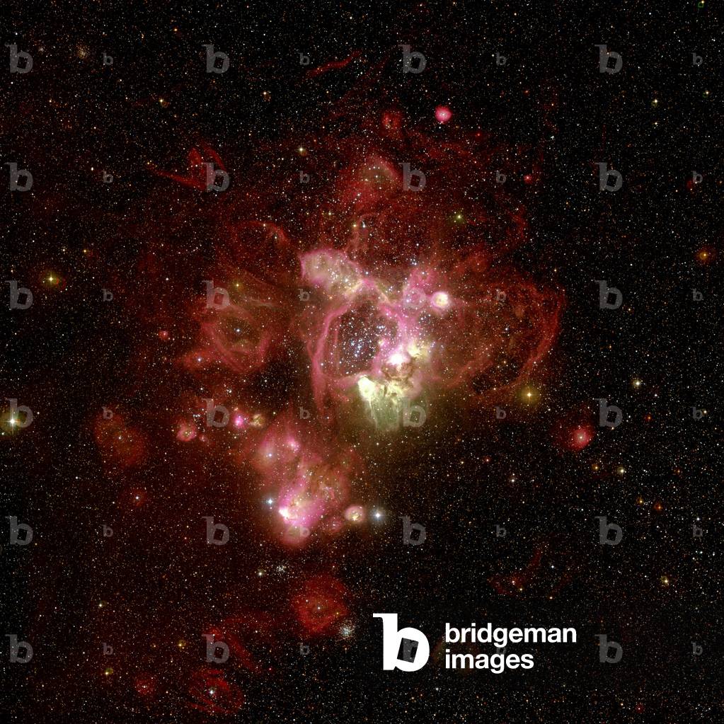 Nebuleuse N44 nella Grande Nube di Magellano - Questa foto mostra la parte meridionale della spettacolare regi