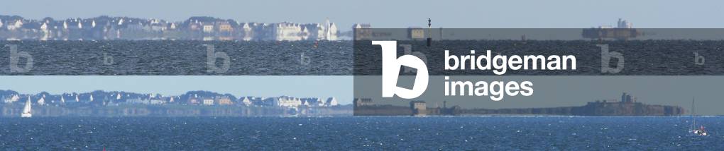 Mirage inferior - Inferior mirage - Mirage inferior caused by the difference in temperature of the sea warmer than that of the air