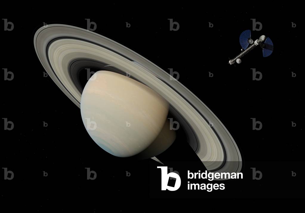 Spaceship near Saturn, 2019 (Illustration)