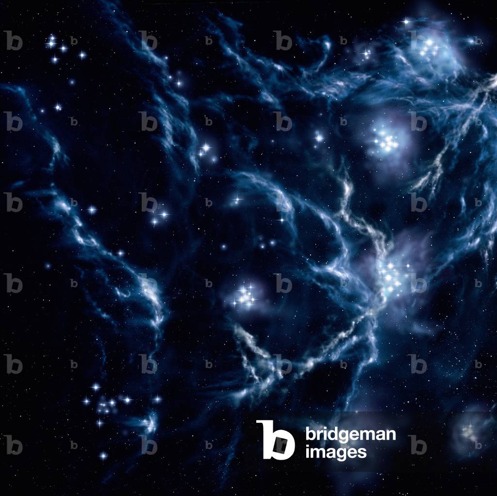Star Flames - Artist View - Starburst region Artwork - Multiple Star Births