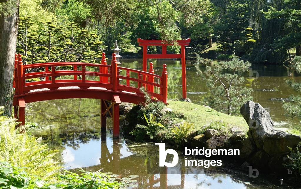 The Oriental Park of Maulevrier is a Japanese garden located in Maulevrier, Maine-et-Loire, France. With 29 hectares it is today the largest Japanese garden in Europe. Organizing around an artificial lake fed by the Monk that crosses it from east to west, it contains about 300 plants, including azalees, camelias, rhododendrons, Japanese Maple, ginkgo biloba and others, with elements of traditional decoration of Japanese gardens such as red porticos (torii), stone lanterns (T r), or replica of a Khmer Buddhist temple. The designer of this space is the Parisian architect Alexandre Marcel (1860-1928), designer of the Cambodia pavilion at the 1900 Universal Exhibition - The Parc Oriental de Maulevrier is the largest Japanese garden in France. It is located in Maulevrier, Maine-et-Loire, Pays de la Loire, France. - The park was created between 1899-1913 on the grounds of Chateau Colbert by architect Alexandre Marcel (1860-1928), designer of the Cambodia pavilion at the Exposition Universelle (1900)