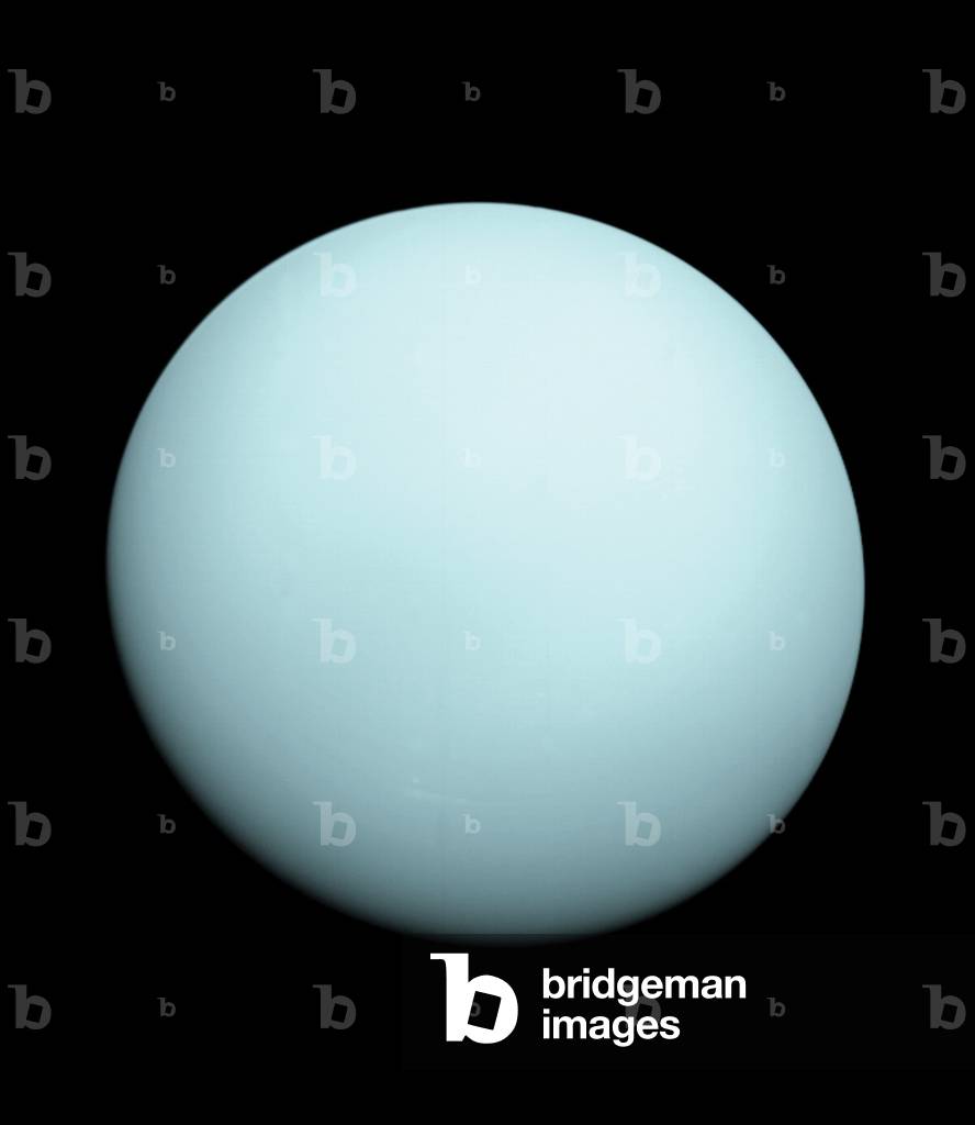 Uranus photographed by Voyager 2 in January 1986.