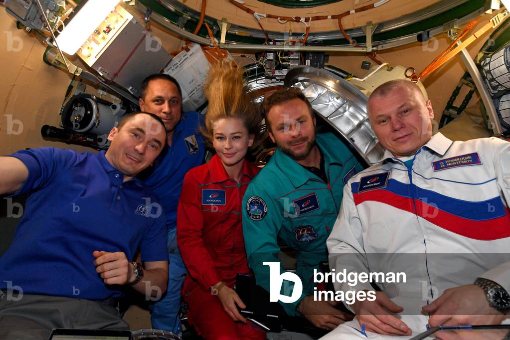 Actress Yulia Peresild in the International Space Station, 2021 (photo)
