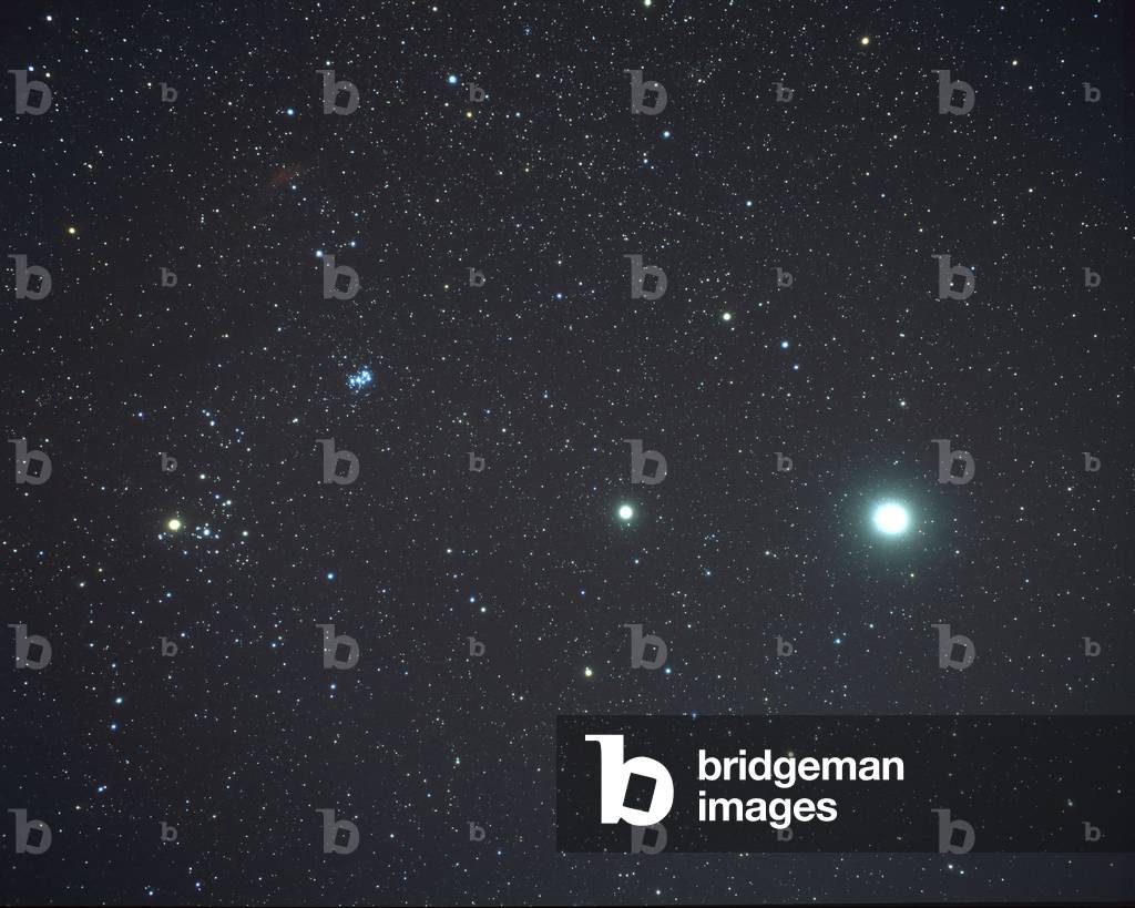 Jupiter and Saturn in the Taurus -06/11/1999 - Jupiter and Saturn between the Hyades and Pleiades - Jupiter and Saturn between the Hyades and Pleiades, 1999-2000. November 6, 199