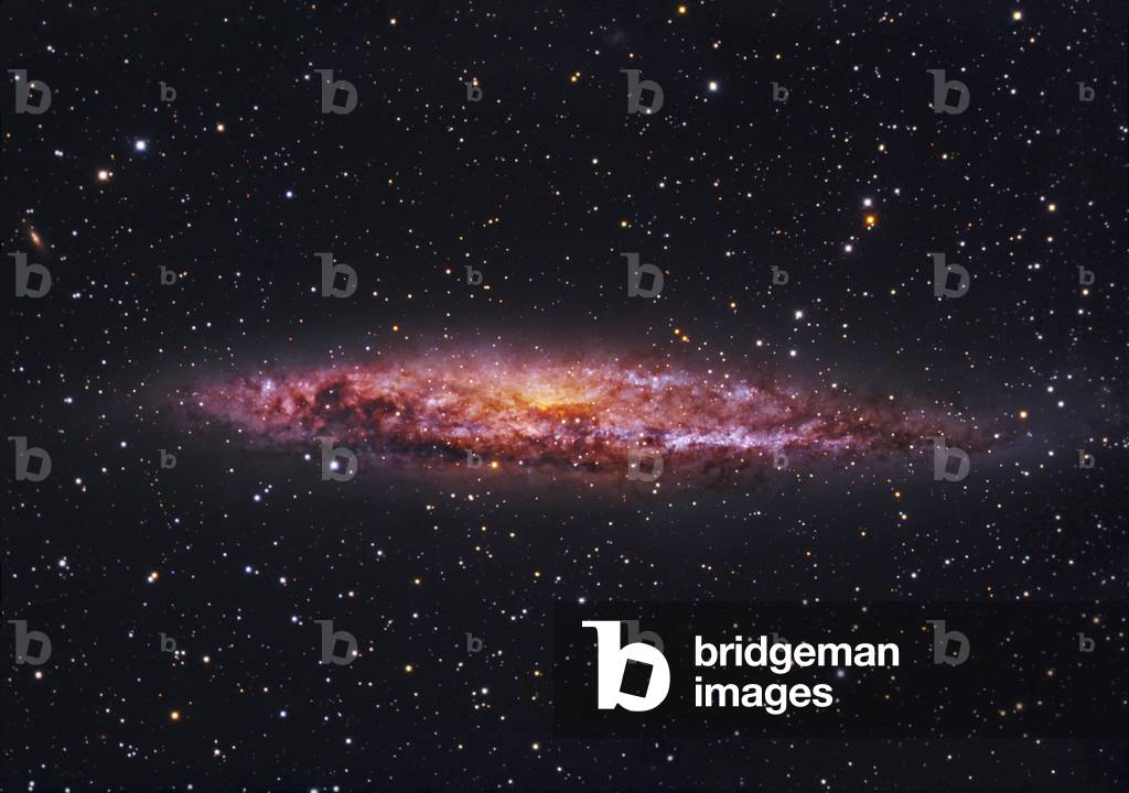 Barree spiral galaxy NGC 4945 in Centaurus - Barred spiral galaxy NGC 4945 in Centaurus - The barree spiral galaxy NGC 4945 is located about 13 million years away - light from Earth. This remarkable spiral galaxy seen almost edge - on is located at about 13 million years away in southern constellation of Centaurus. The galaxy is extremely dusty, and it is seen through dust in the Milky Way