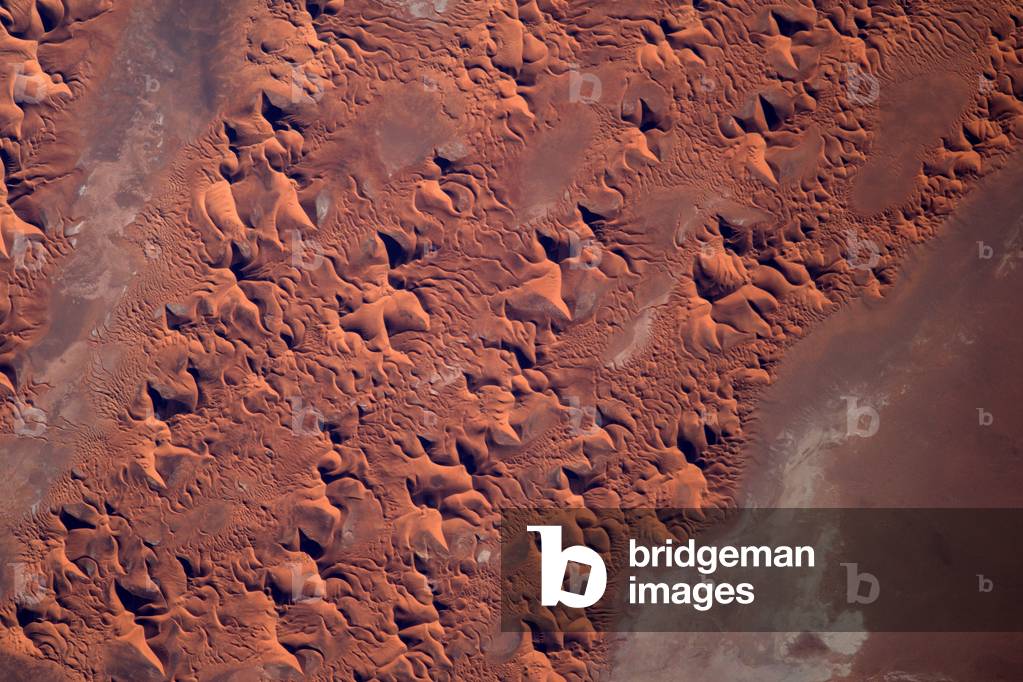 Algerian desert seen by ISS 02/2017 - Algerian desert from ISS 02/2017: Dune field in the Algerian desert seen from the International Space Station (ISS) on February 4, 2017. Sand dunes photographed by an Expedition 50 crewmember on the International Space Station (ISS) on February 4, 2017