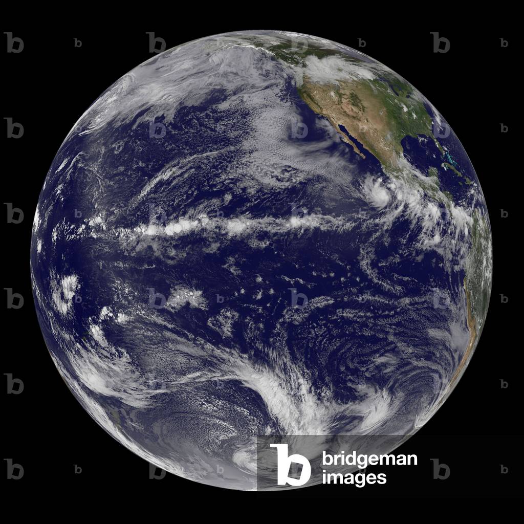 Earth - Ocean Pacific - Earth - Pacific ocean: Earth image obtained by GOES-11 satellite on June 17, 2010 - NASA GOES 11 satellite image showing earth on June 17, 2010