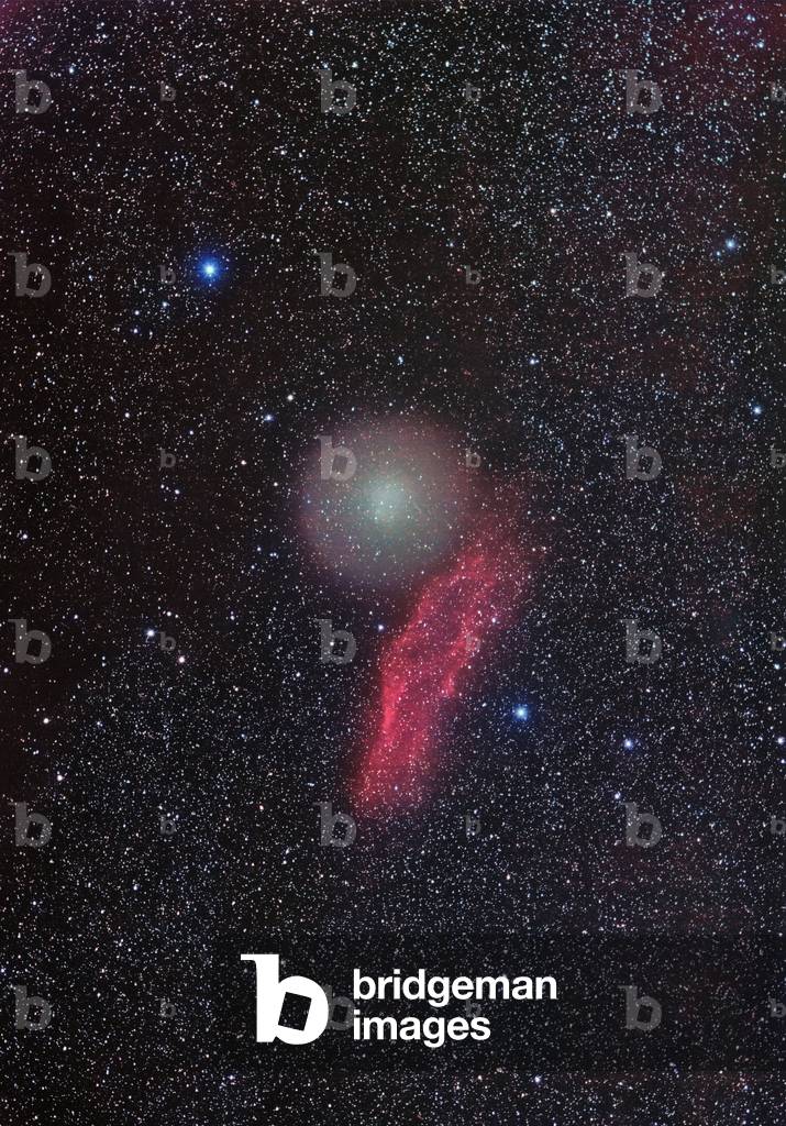 Comete 17P/Holmes et nebuleuse California - Comet 17P/Holmes with California nebula - View de la comete 17P/Holmes devant la nebuleuse California, March 6, 2008. Comet 17P/Homes seen with California new on march 6 2008