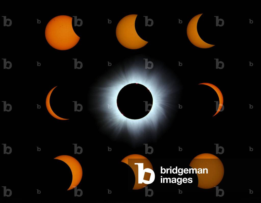 Total Eclipse of the Sun - 11 - 08 - 1999 - Mosaic of the different phases of the eclips