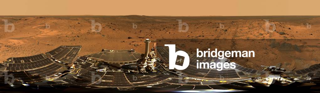 March - Spirit - View from the top of Husband Hill - Panorama of 360 degrees obtained by Spirit from 24 to 27 August 2005. The Rover Spirit landed on Mars in the Gusev crater area on July 4, 2004. Mosaic of 653 images