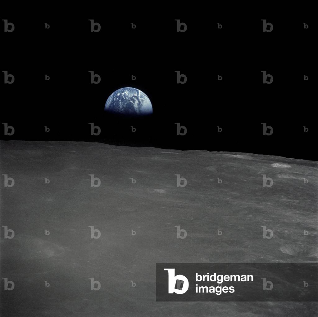 Earthrise above moon seen since Apollo 16 - Apr 1972 - Earthrise seen from Apollo 16 19 - 04 - 197