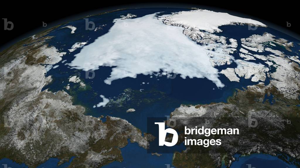 North pole by satellite - September 9, 2008 - Arctic sea ice - September 9, 2008 - Arctic ice coverage Septemb