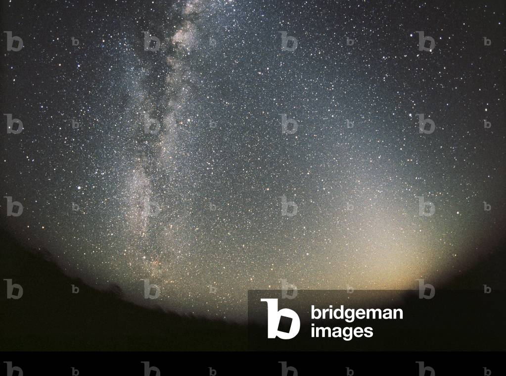 Lactee and Zodiacal Light - extreme wide angle view of the northern Milky Way and the zodiacal ligh