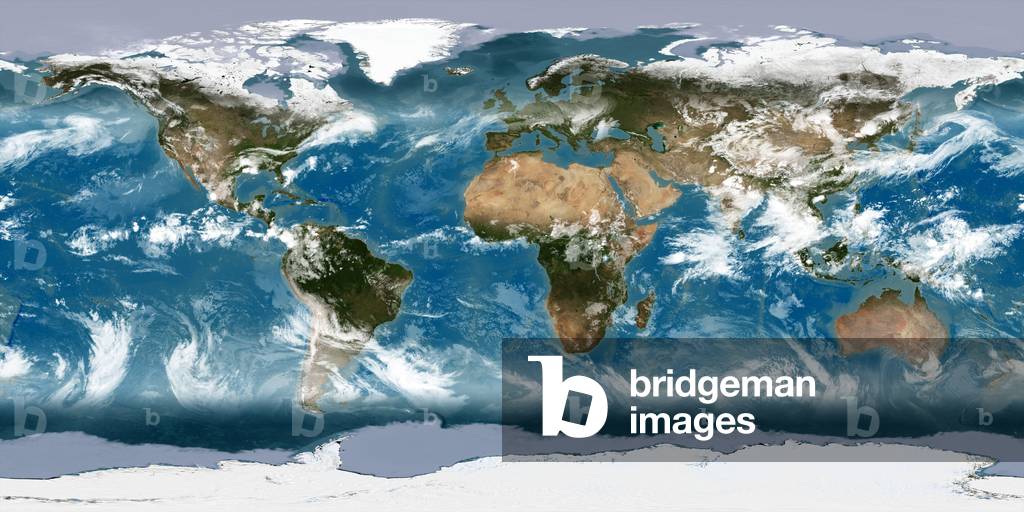 Earth by Satellite - Earth by Satellite - Earth Planisphere. Image obtained by Terra and Aqua satellites. Eart