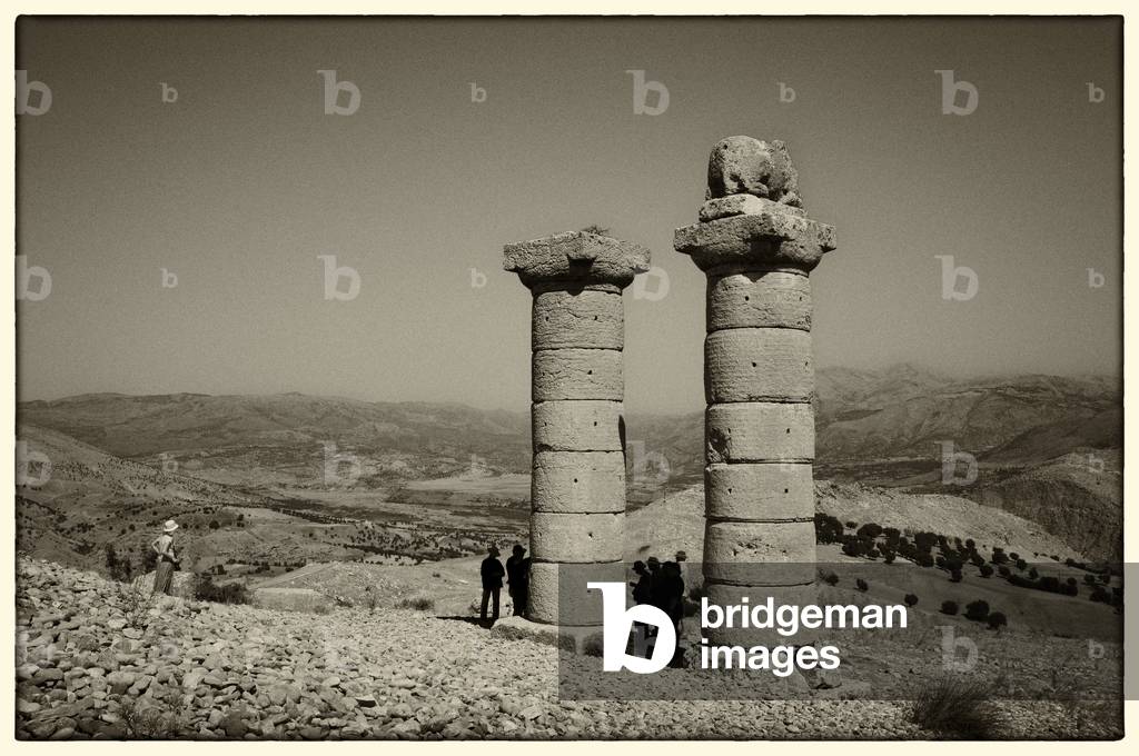 Karakus, Mount Nemrut, Turkey (b/w photo)
