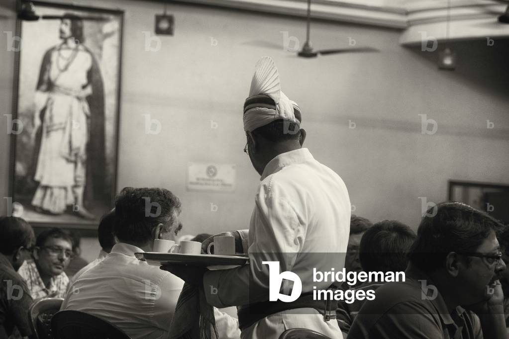 The Indian Coffee House, College Street branch, Kolkata, India (b/w photo)