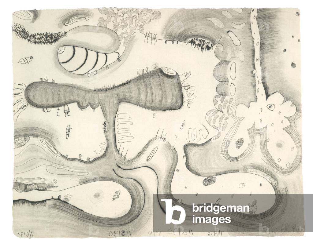 At the Edge, 1990 (drypoint on Angoumois a la main paper)
