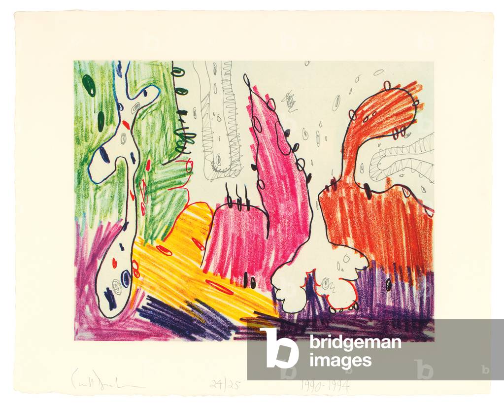 Seven Places (Beta), 1990-94 (four-colour intaglio print on gampi on J. Whatman 1952 handmade  paper)