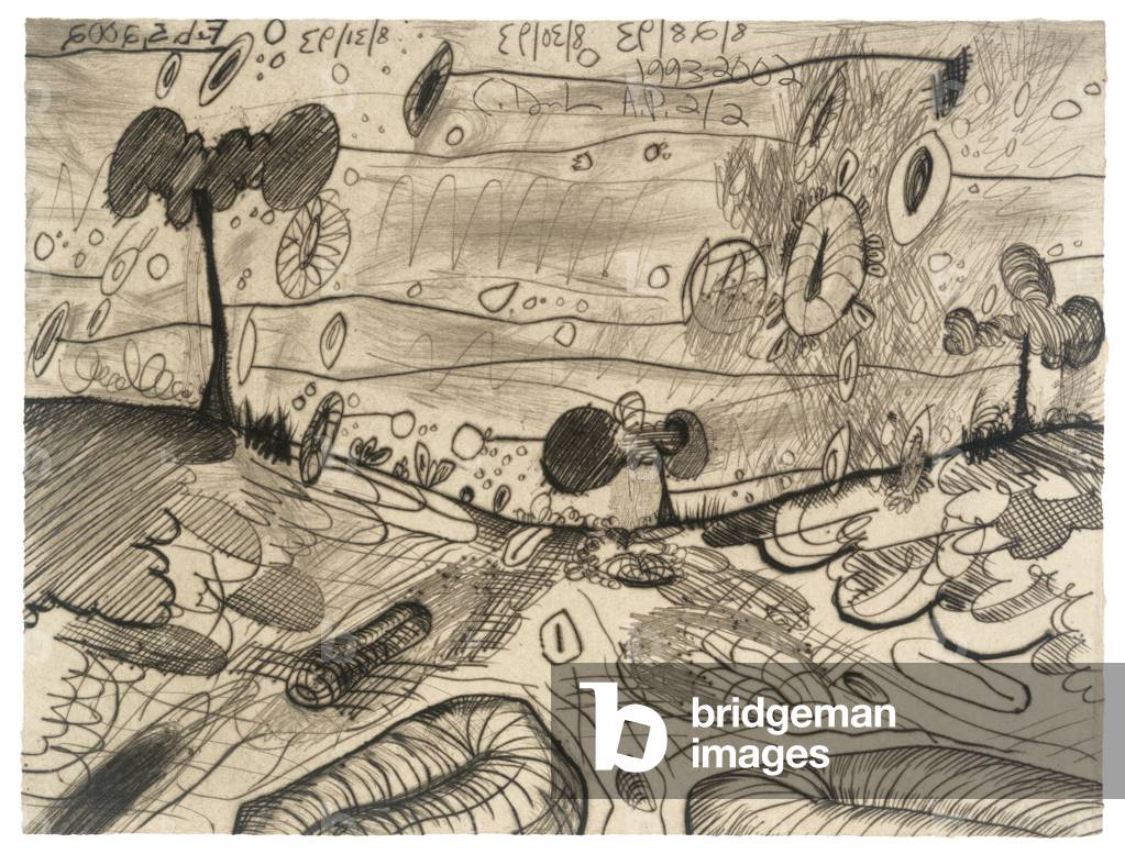 Untitled #2, 1993-2002 (one-colour drypoint on Richard de Bas paper)
