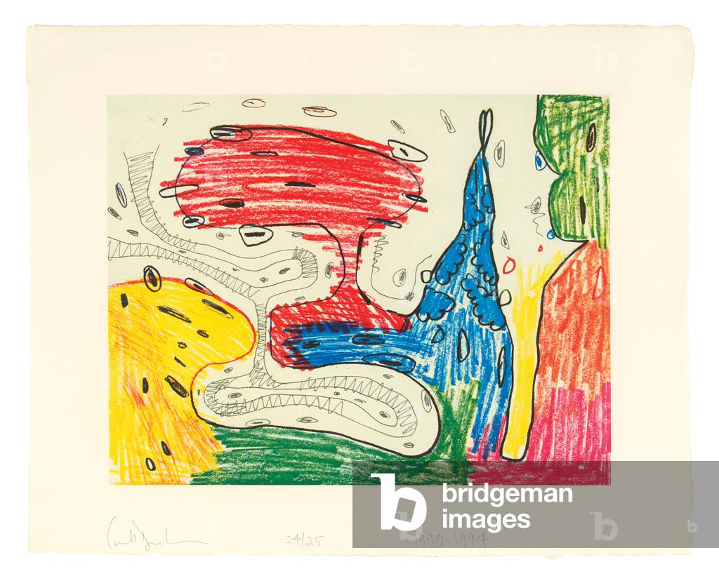 Seven Places (Gamma), 1990-94 (four-colour intaglio print on gampi on J. Whatman 1952 handmade paper)