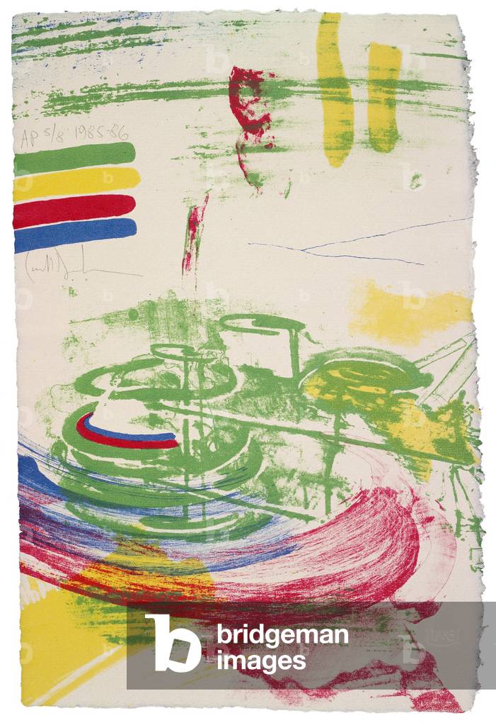 Color Message A, 1985-86 (four-colour litho on G. Amatruda Almalfi handmade paper)