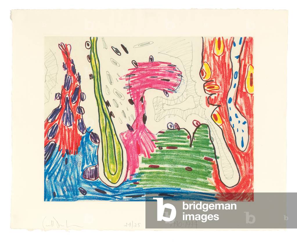 Seven Places (Epsilon), 1990-94 (four-colour intaglio print on gampi on J. Whatman 1952 handmade paper)