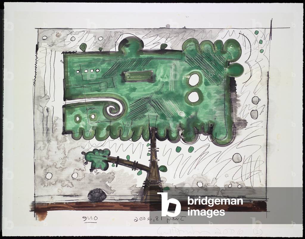 Untitled (1), 2006 (monotype in watercolour & pencil on Lanaquarelle paper)