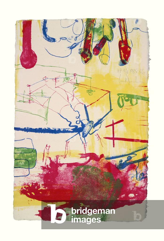 Colour Message C, 1985-86 (four-colour litho on G. Amatruda Almalfi handmade paper)