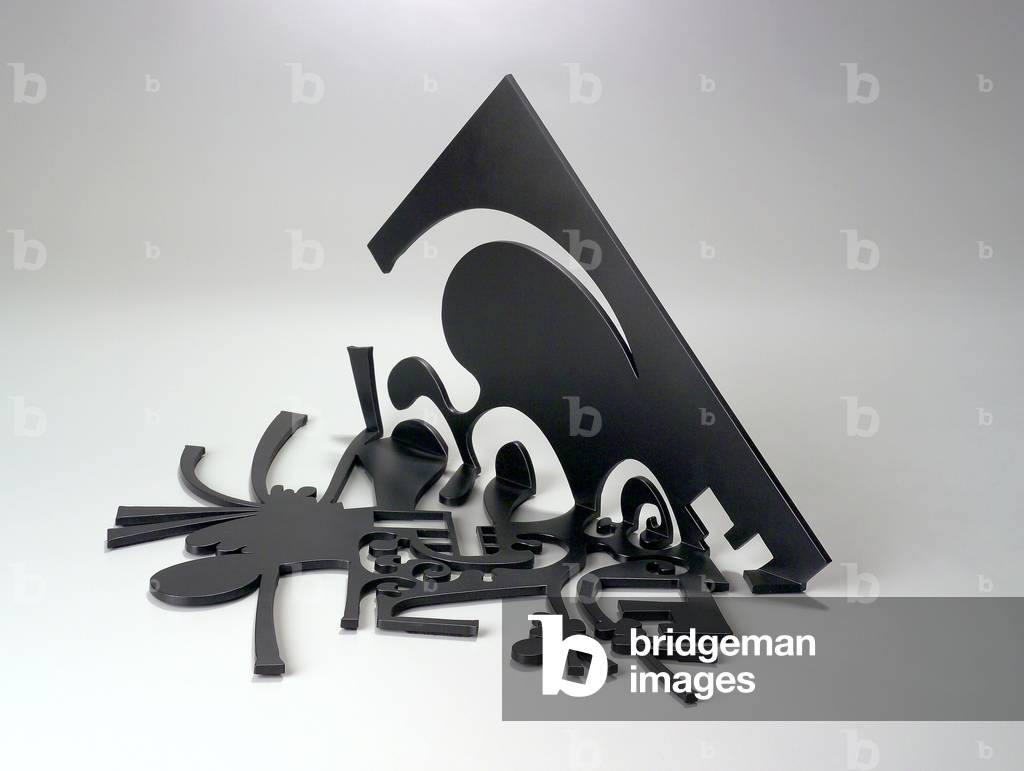 Shadow in a Corner II, 2004 (stainless steel, water-jet cut, painted black urethane)