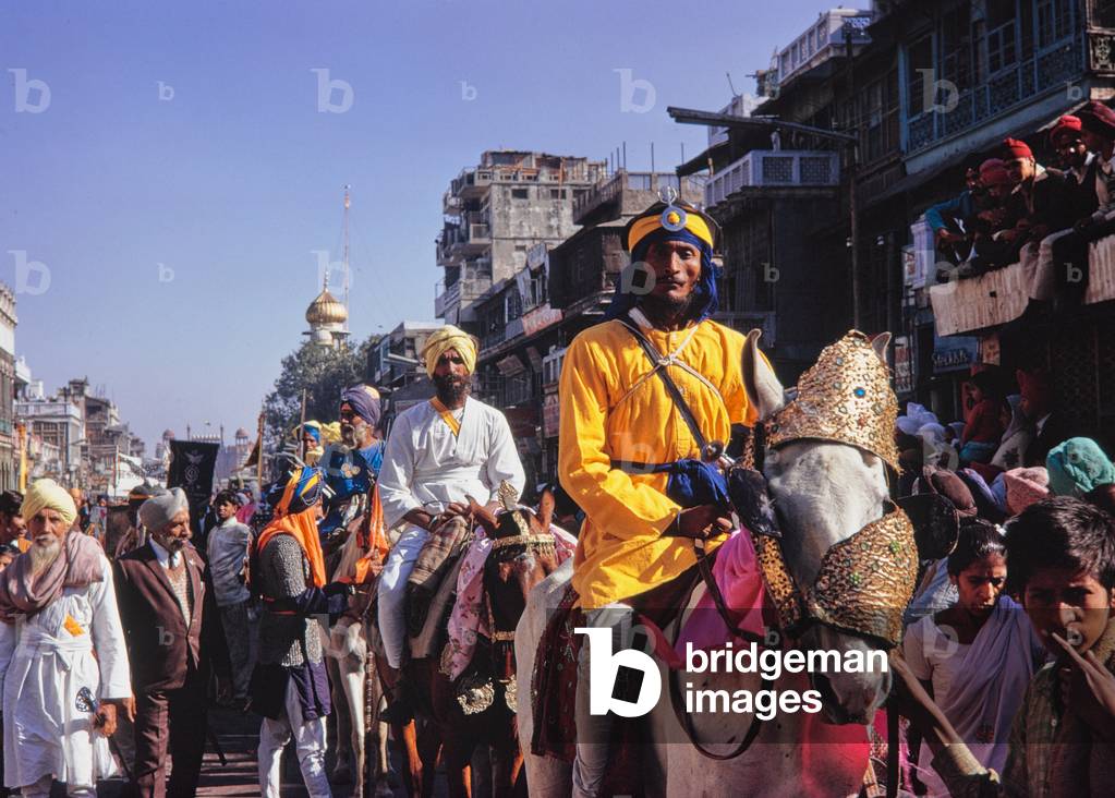 Commemoration of Martyrdom of Sikh Guru Tegh Bahadur, Festival, Old Delhi, India (photo)