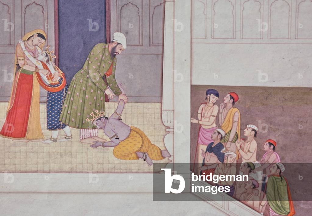 Krishna Legend, Miniature Painting, Indian School