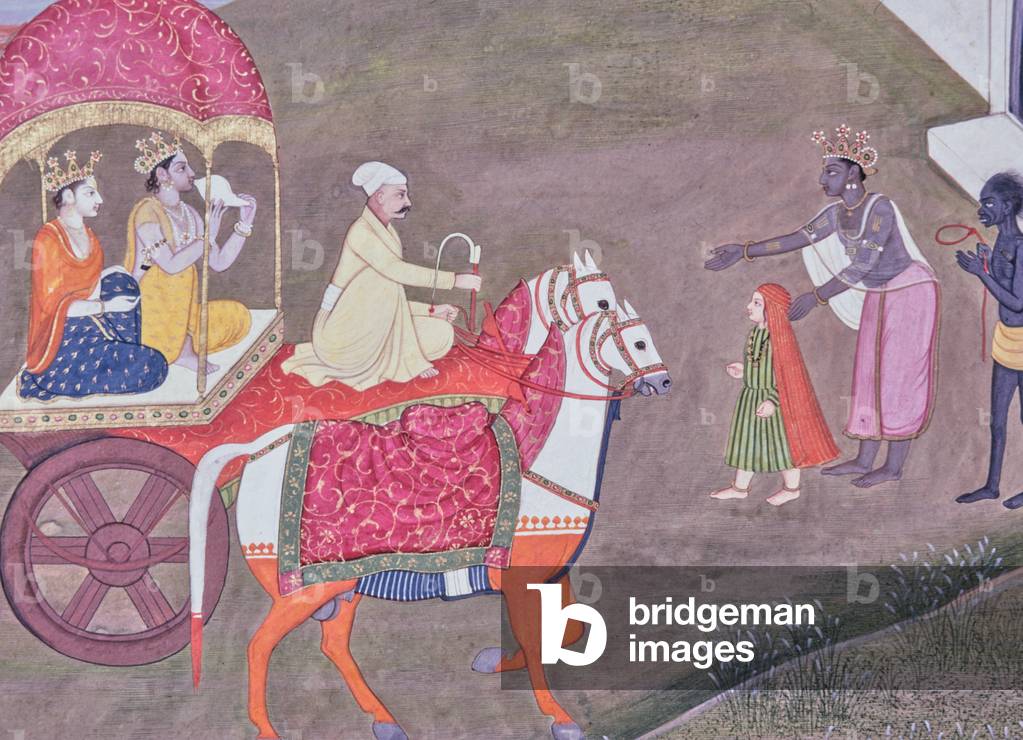 Krishna Legend, Miniature Painting, Indian School