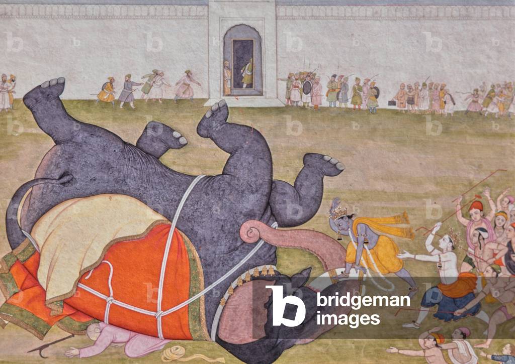 Krishna Legend, Miniature Painting, Indian School