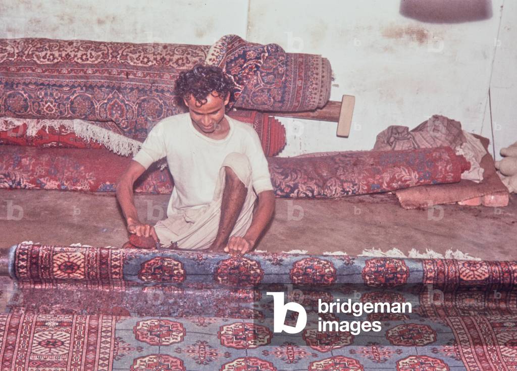 Carpet factory, Karachi, Pakistan, 1969 (photo)