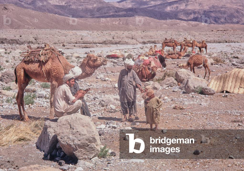 Baluchi Camel Train, Bolan Pass, Chaman, Pakistan, 1969 (photo)