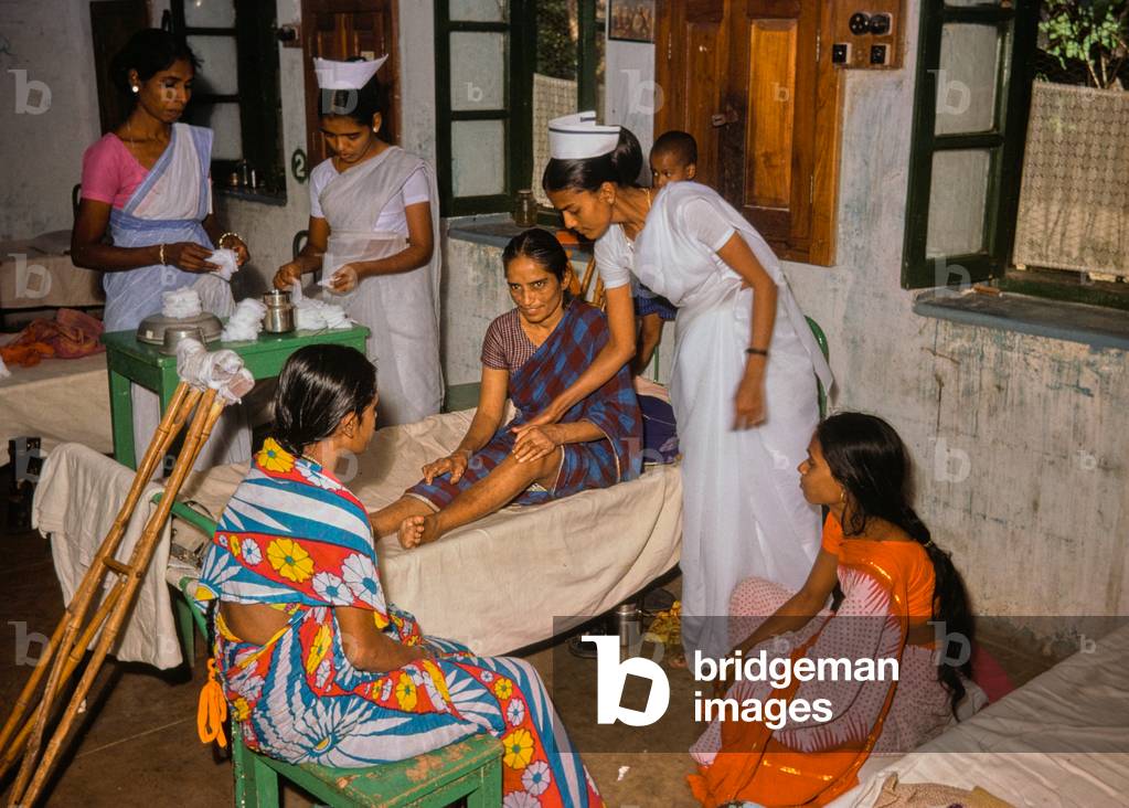 Christian Mission; Patient attending clinic at CMC Hospital, Vellore, Tamil Nadu, South India (photo)