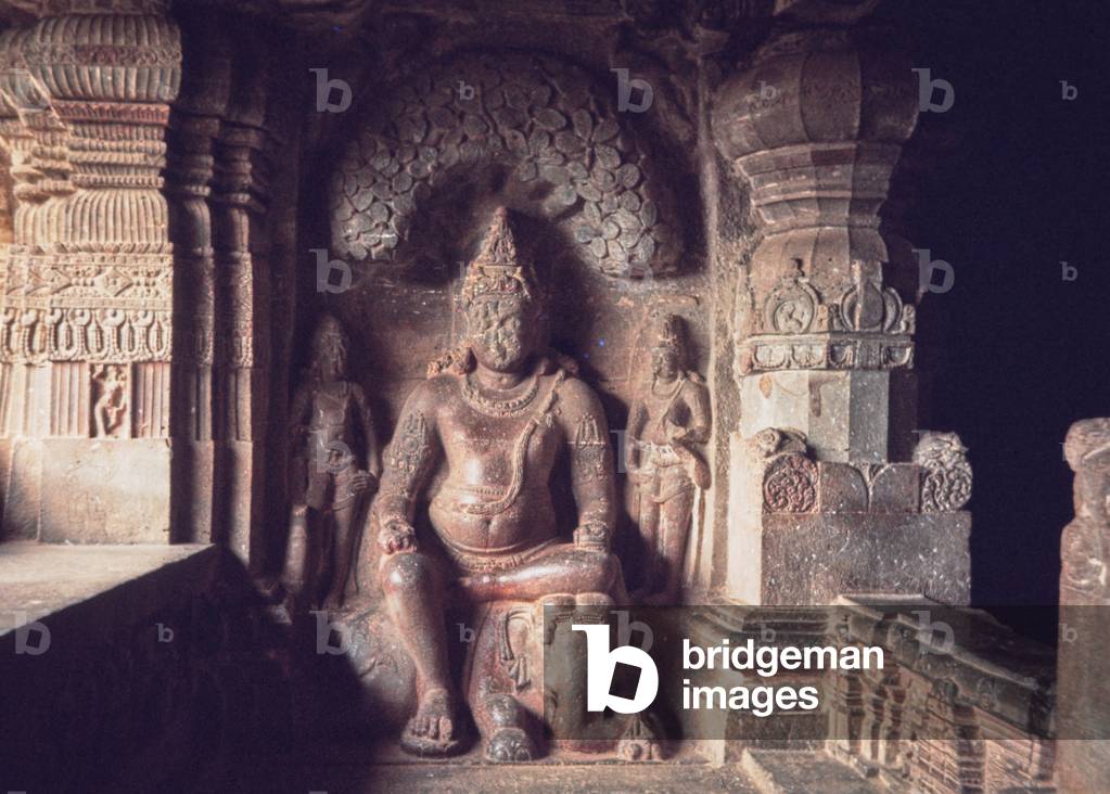 Indra, Ellora cave temple, Ellora, India, 1972 (photo)