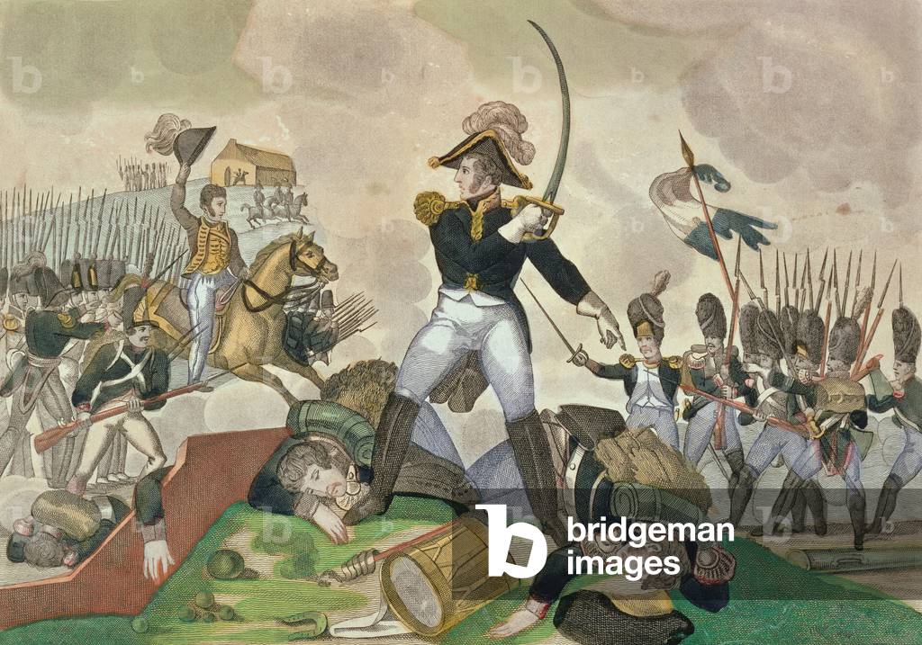 The Battle of Waterloo, 18th June 1815 (engraving)