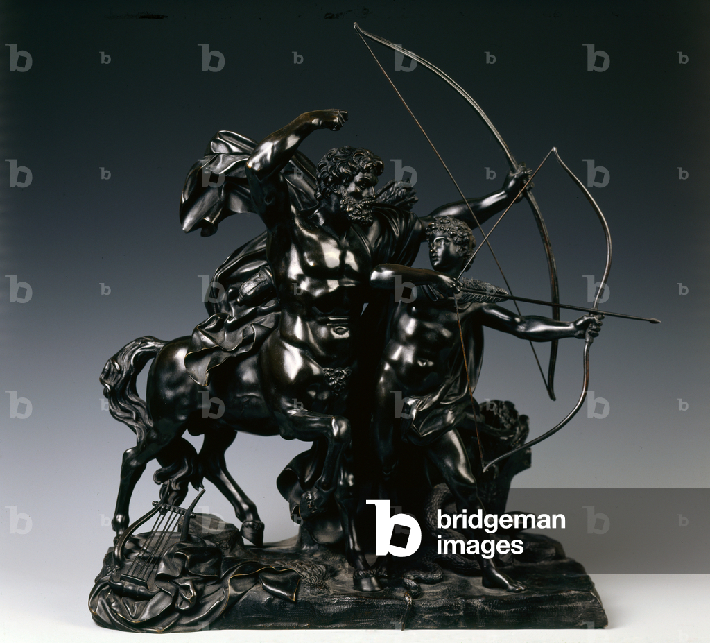The Education of Achilles by Chiron the Centaur (bronze)