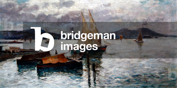 The Bay of Naples, c.1900 (oil on board)