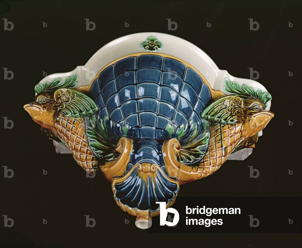 Art Nouveau sink, Roerstrand Factory (majolica)