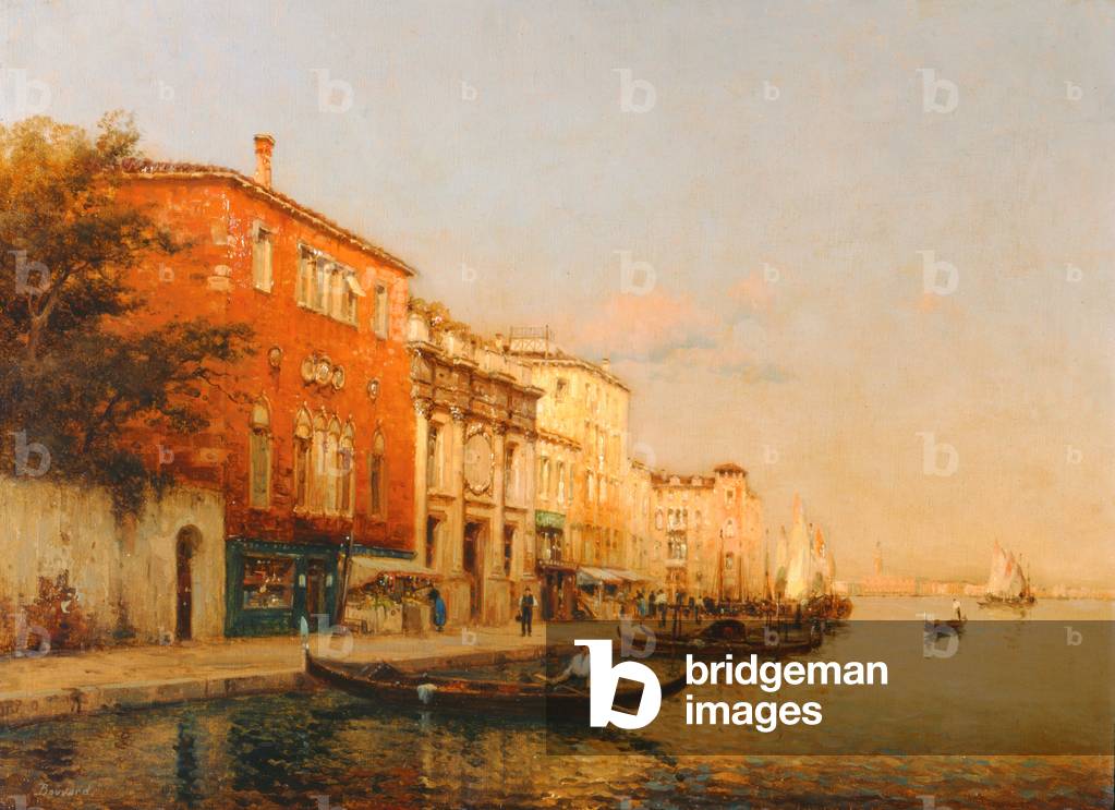 Bild von Gemälde "Venetian Canal Scenes (öl auf leinwand)", 20. Jahrhundert von Antoine Bouvard (Marc Aldine),